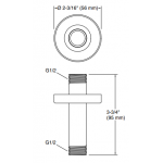 Kohler K-26319T-2MB 3吋 STATEMENT 單功能天花板式頭頂花灑臂 (羅曼黃銅)